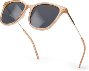 SIPHEW Oversized Cat Eye Sunglasses for Women Mirrored Polarized Designer Womens Sunglasses w UV Protection
