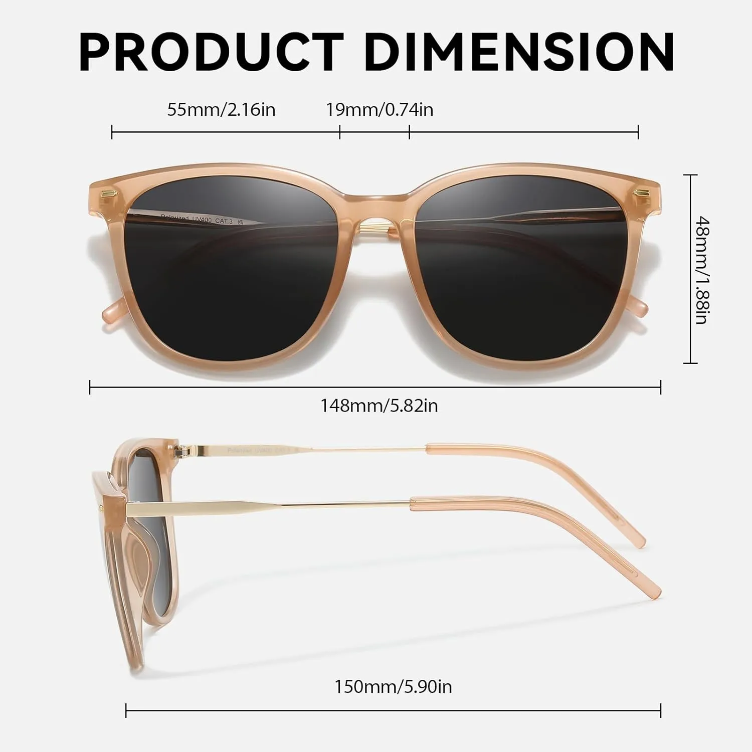 SIPHEW Oversized Cat Eye Sunglasses for Women Mirrored Polarized Designer Womens Sunglasses w UV Protection