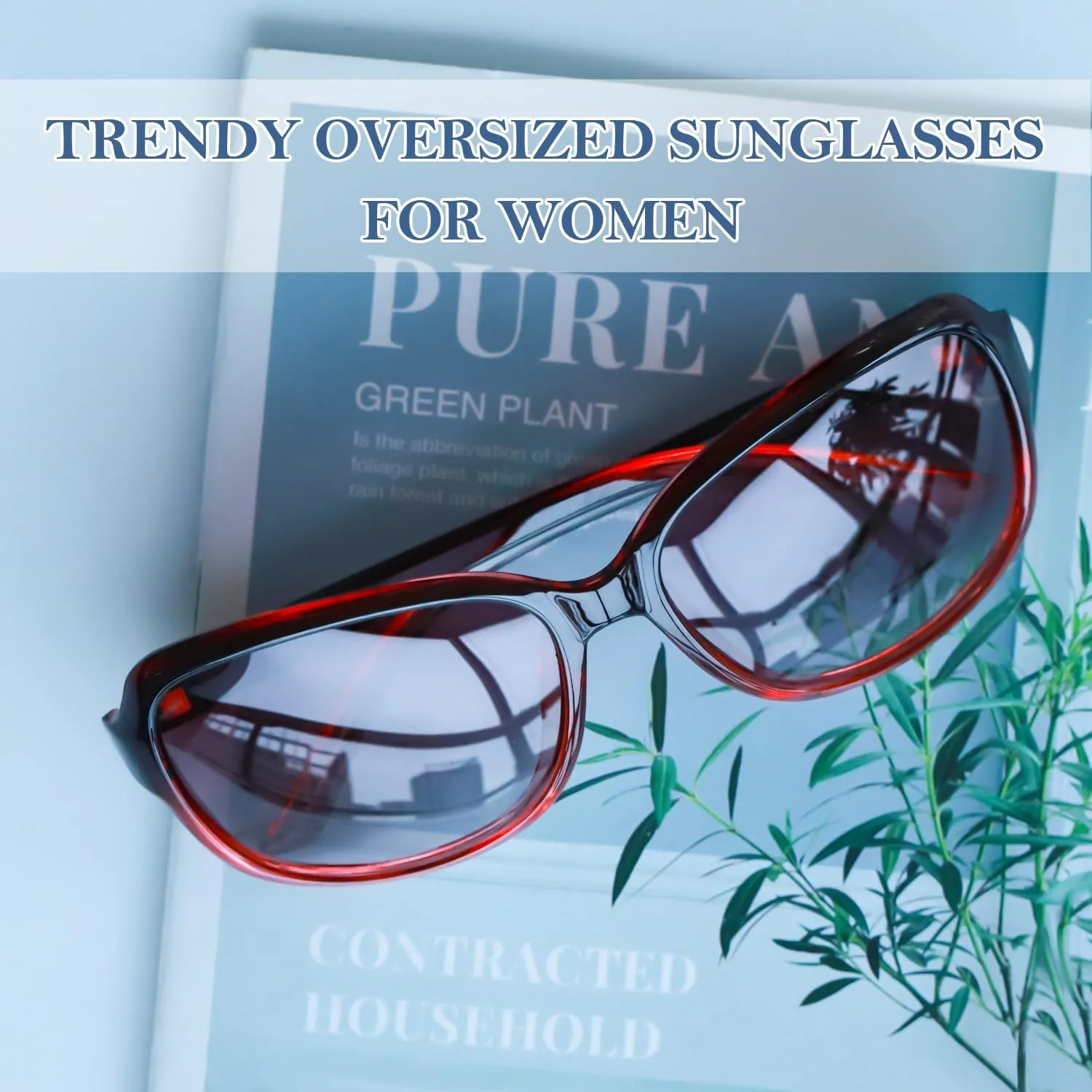SIPHEW Polarized Sunglasses for Women | Vintage Square Sunglasses w UV400 Protection | Womens Wraparound Shade