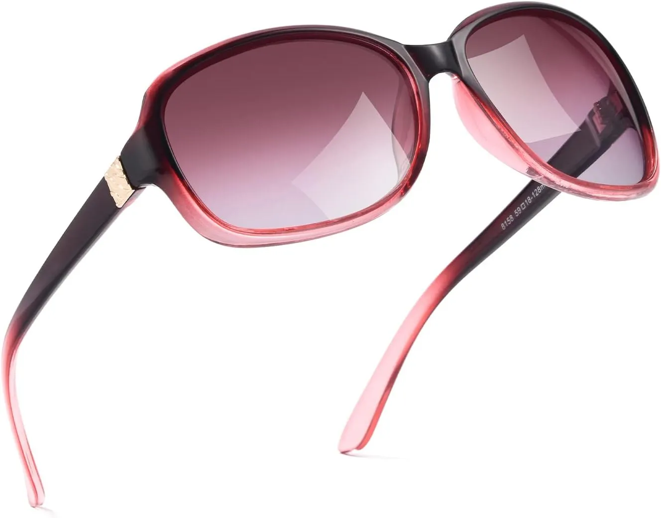 SIPHEW Polarized Sunglasses for Women | Vintage Square Sunglasses w UV400 Protection | Womens Wraparound Shade