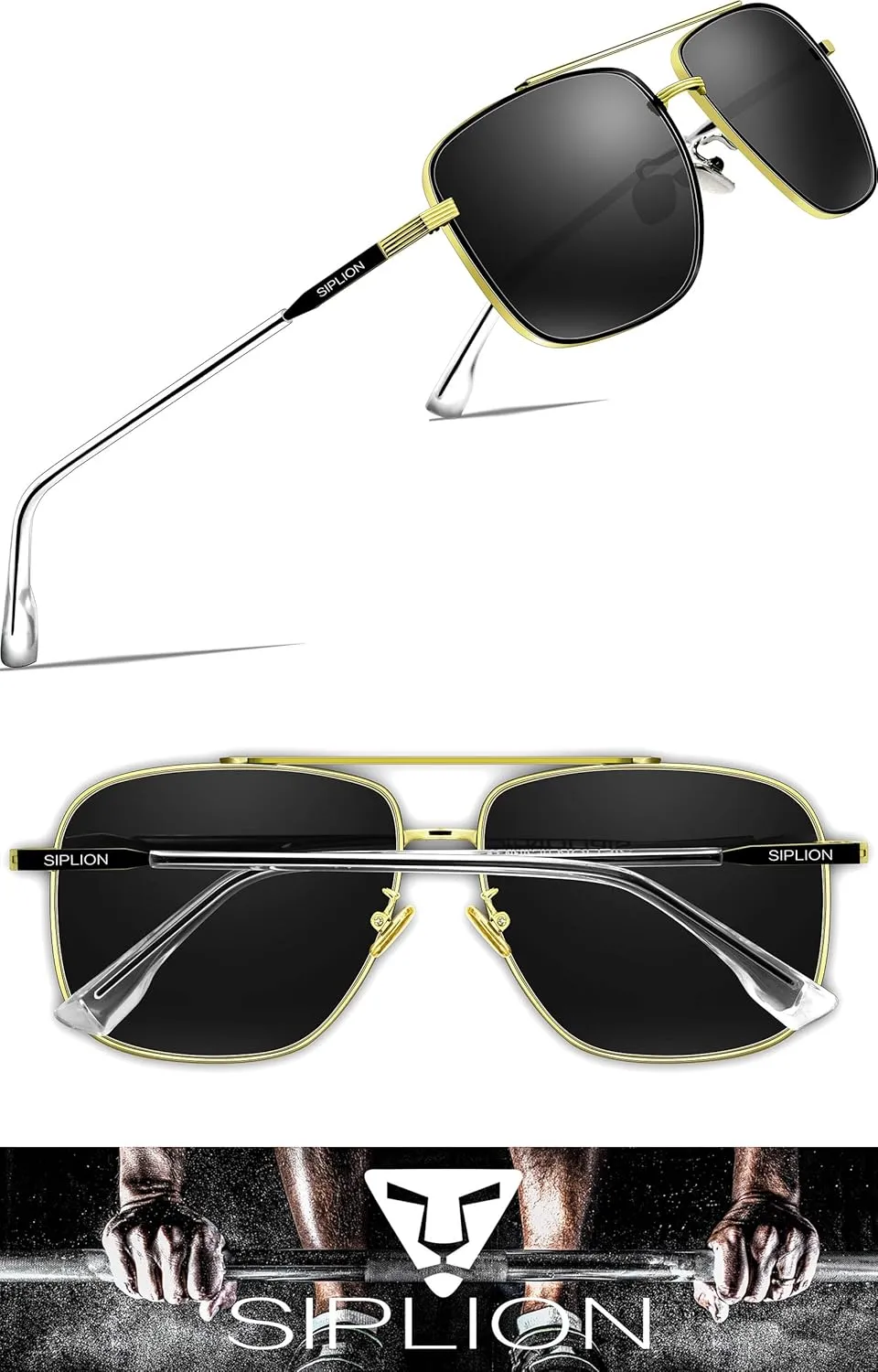 SIPLION Driving Polarized Sunglasses For Mens Womens Mirrored pilot Sun Glasses UV400 Protection