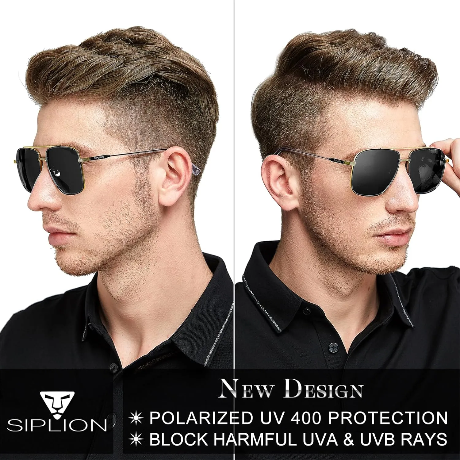 SIPLION Driving Polarized Sunglasses For Mens Womens Mirrored pilot Sun Glasses UV400 Protection