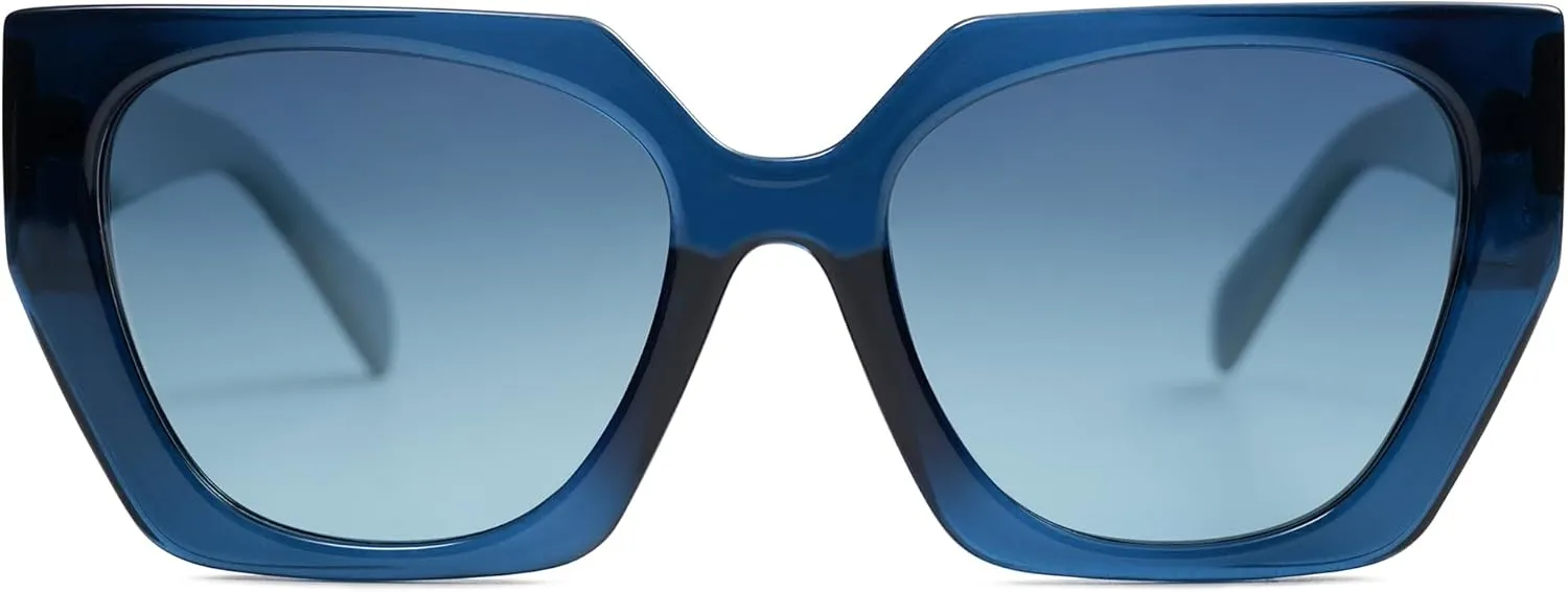 SOJOS Trendy Oversized Polarized Sunglasses Womens Big Square Cateye Sunnies, Lentes de sol para mujer SJ2205