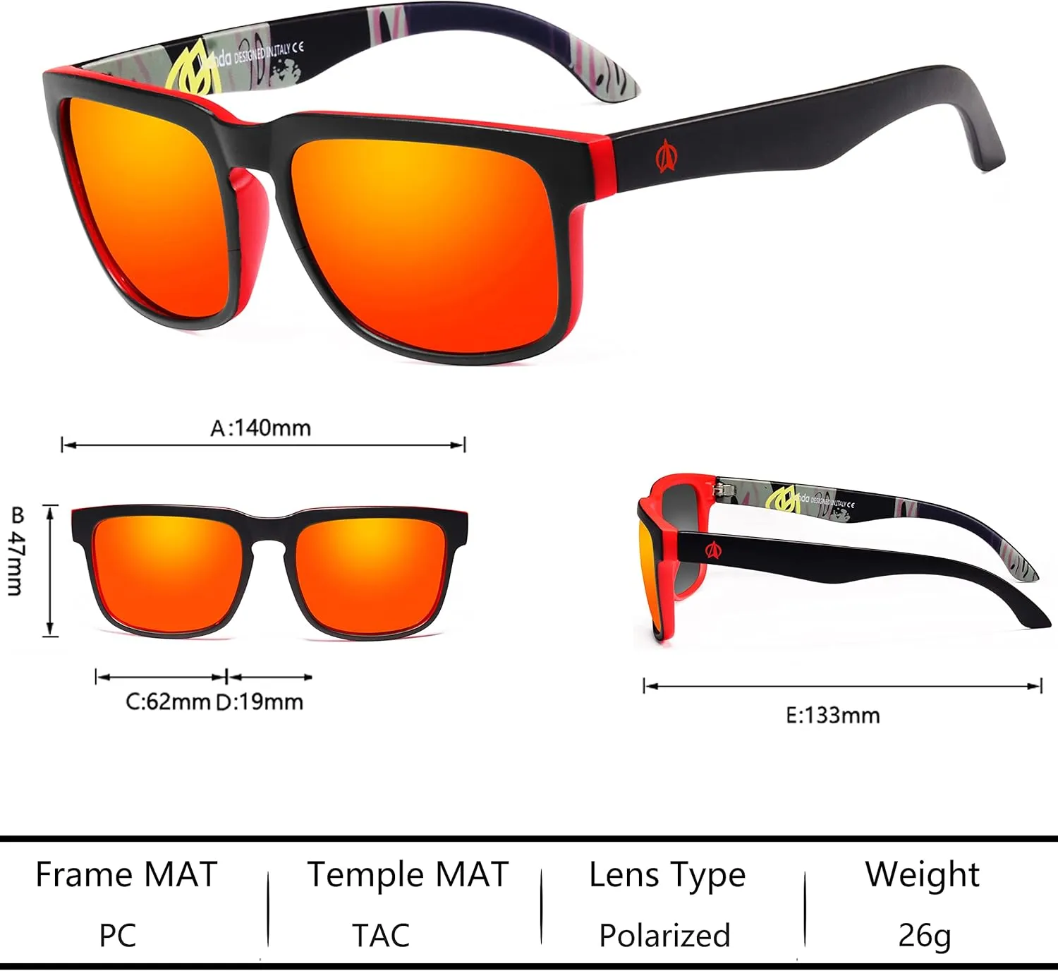 Sports Polarized Sunglasses For Men Cycling Driving Fishing Sun Glasses Women 100% UV Protection HD5089
