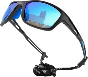 Sports Polarized Sunglasses for Men Woman, Wrap Around Sun Glasses UV Protection for Running Cycling Fishing Driving