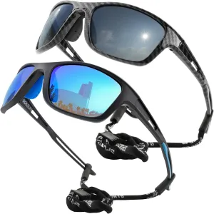 Sports Polarized Sunglasses for Men Woman, Wrap Around Sun Glasses UV Protection for Running Cycling Fishing Driving