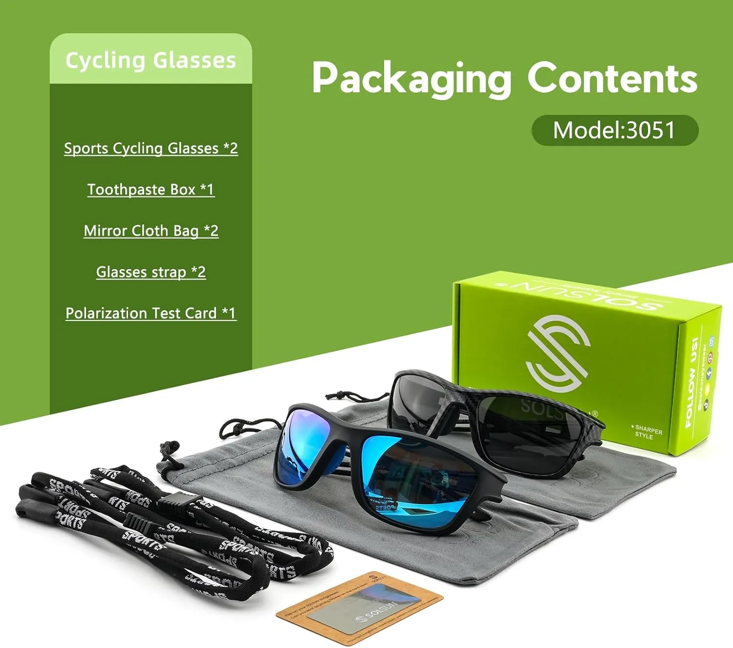 Sports Polarized Sunglasses for Men Woman, Wrap Around Sun Glasses UV Protection for Running Cycling Fishing Driving