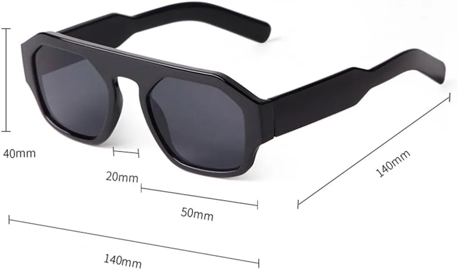 Square Sunglasses Women Round Gradient Gray Lens Frame Sun Glasses Men Shades