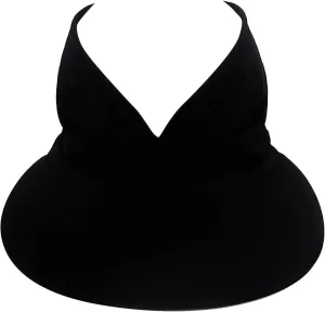 Summer Wide Brim Sun Visor Hat for Women UV Protection Elastic Empty Top Ponytail Beach Hats for Sports Golf Tennis Running