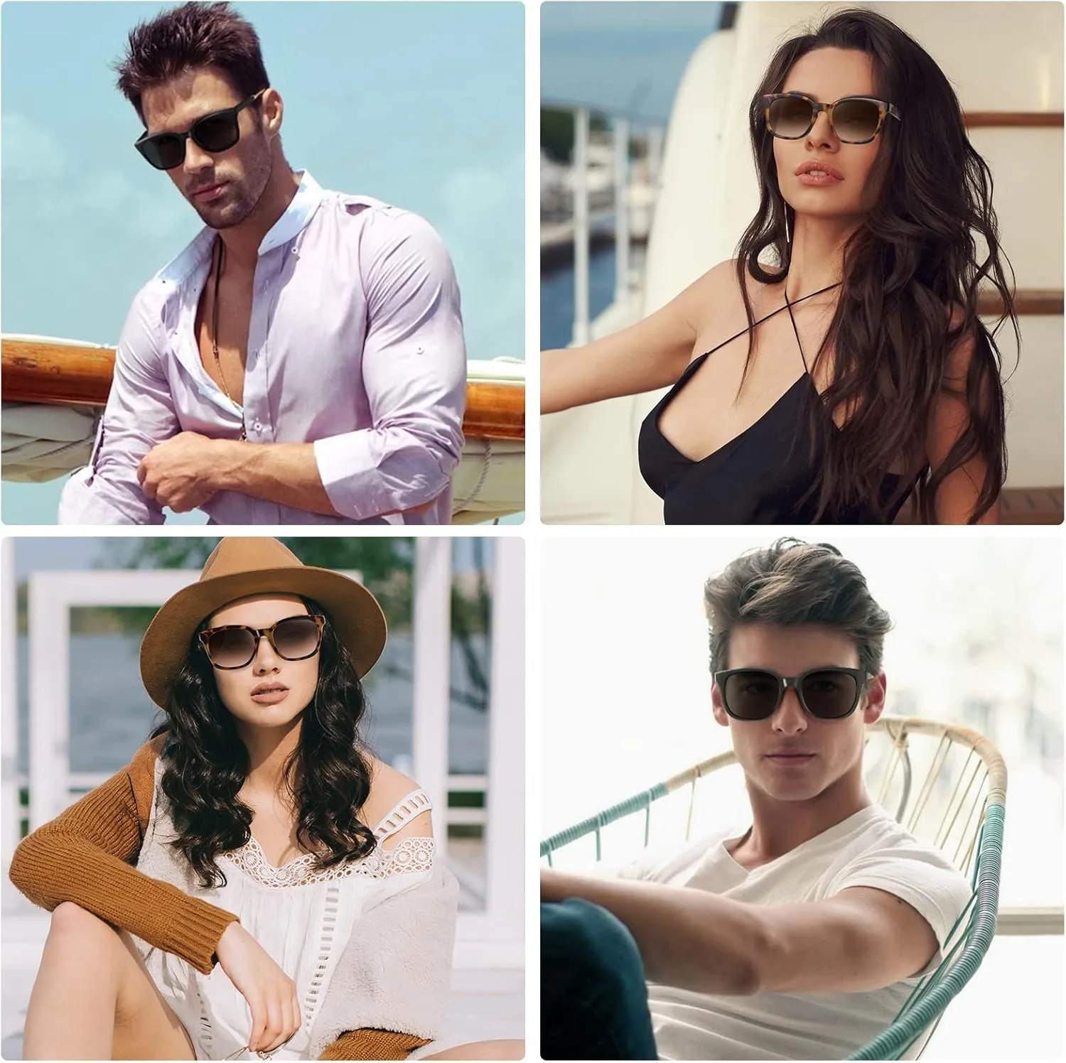 Sunglasses for Women Men Hexagon Polarized Polygon Mirrored Lens Sunglasses