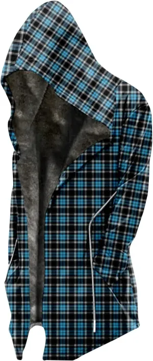 Thickened Zipper Winter Jackets With Hood Plaid Print Long Sleeve Plus Size Heavyweight Warm Fleece Jacket, M-6XL