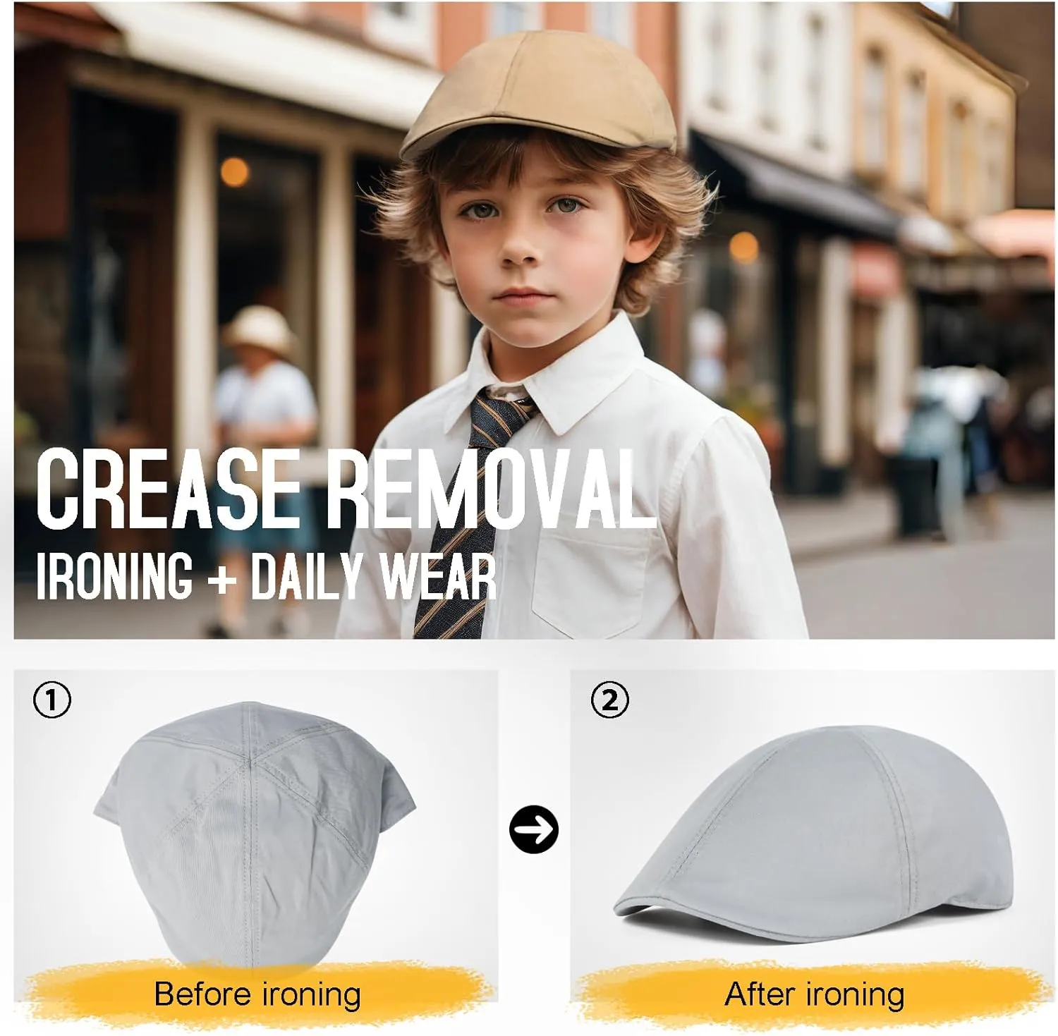Toddler Boy Cotton Newsboy Cap Kids Ivy Infant Child Beret Flat Hat