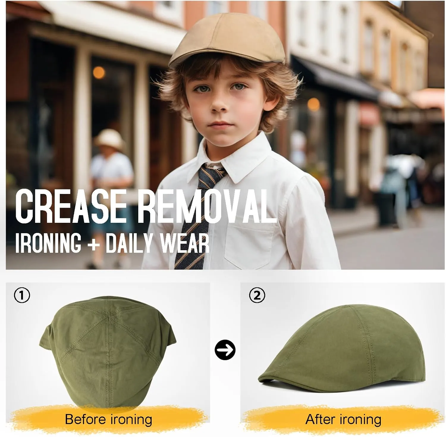 Toddler Boy Cotton Newsboy Cap Kids Ivy Infant Child Beret Flat Hat
