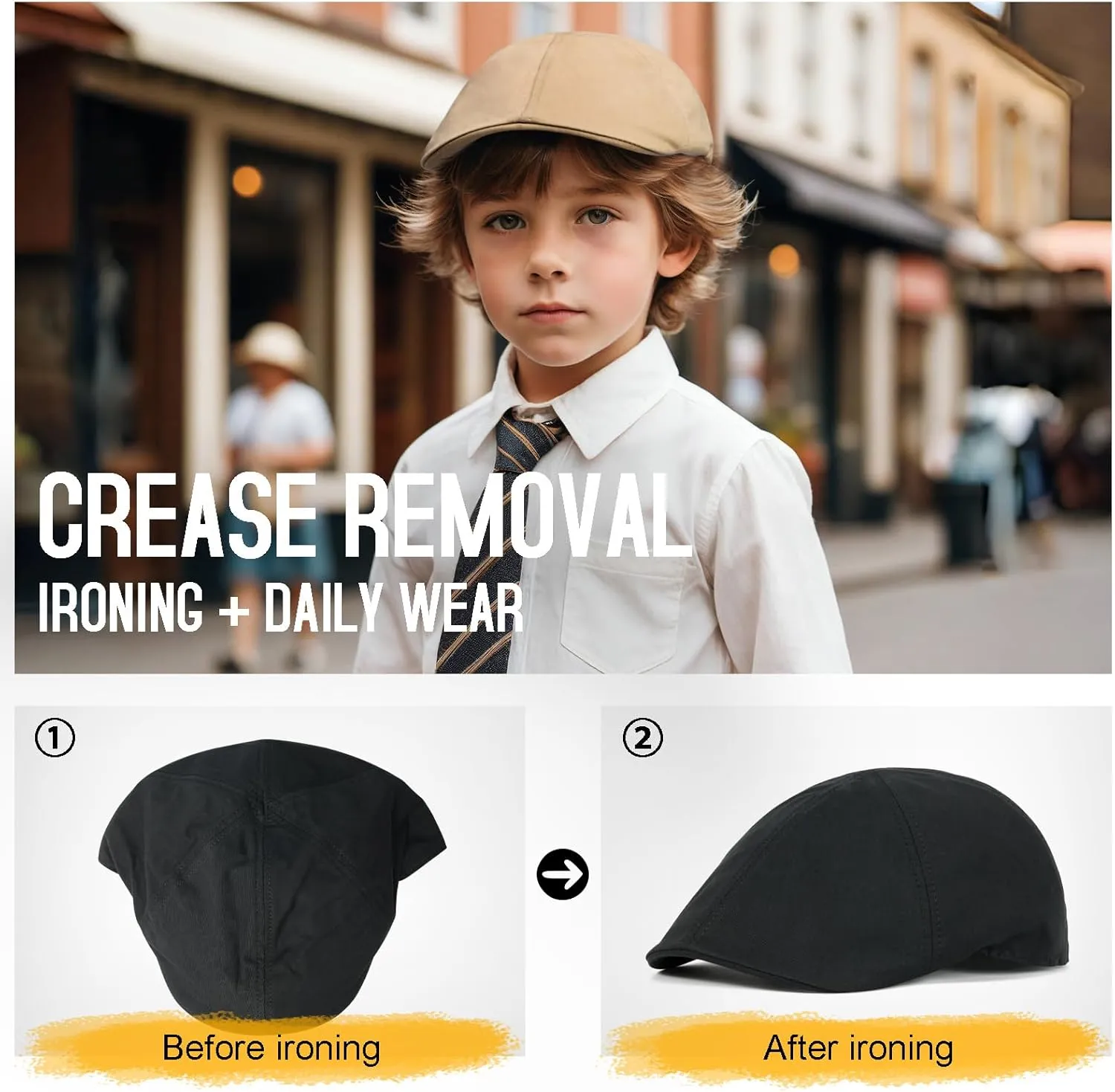 Toddler Boy Cotton Newsboy Cap Kids Ivy Infant Child Beret Flat Hat