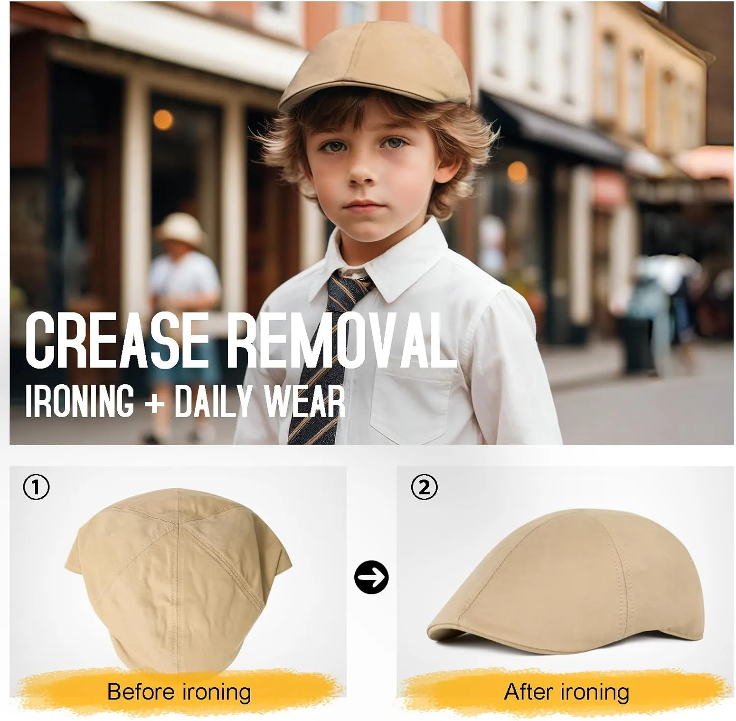 Toddler Boy Cotton Newsboy Cap Kids Ivy Infant Child Beret Flat Hat