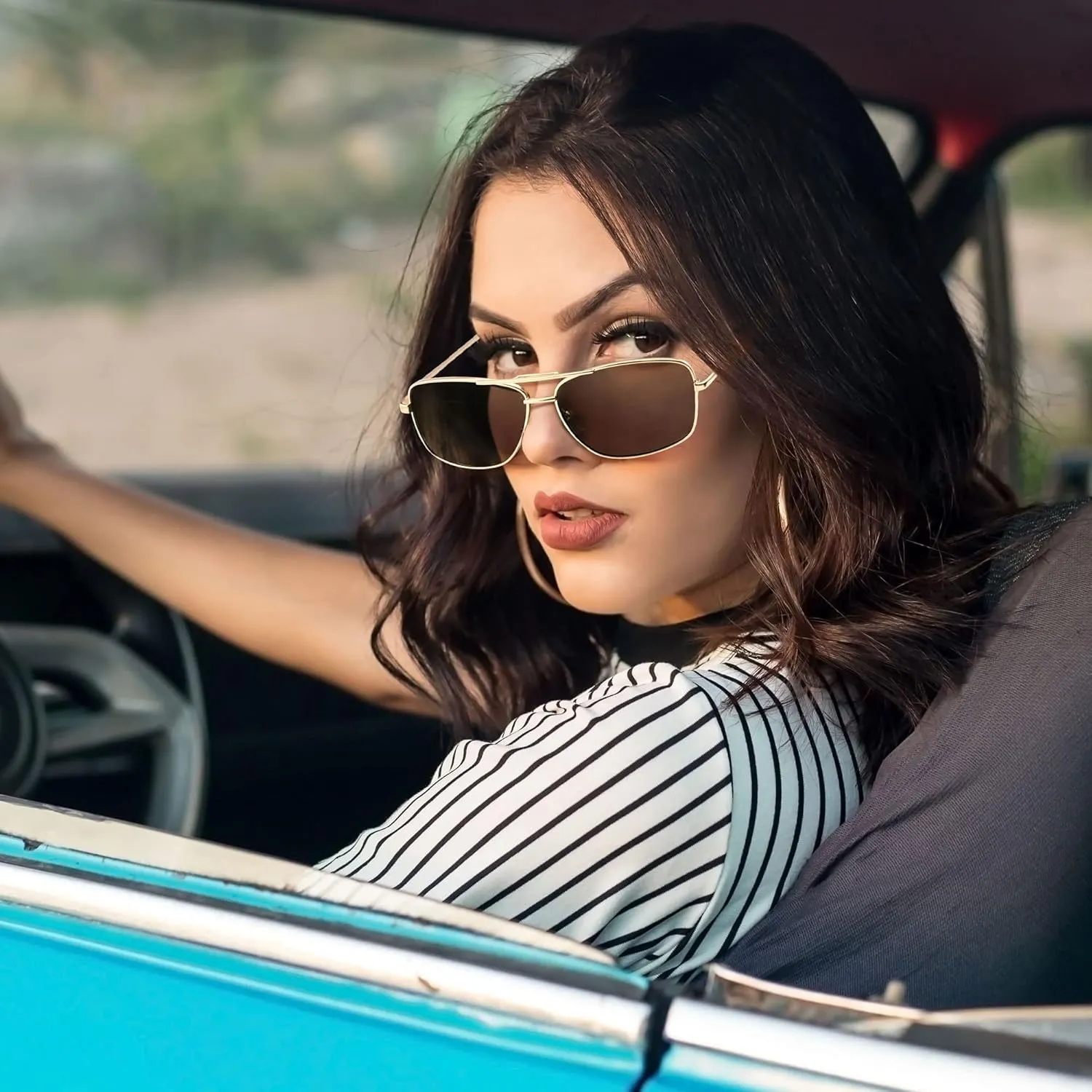 URUMQI Polarized Aviator Sunglasses for Men Women,UV400 Protection Lens, Ultra Lightweight Pilot Sun Glasses for Driving Golf