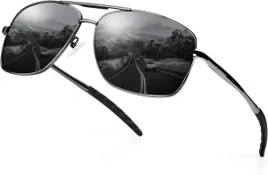 URUMQI Polarized Aviator Sunglasses for Men Women,UV400 Protection Lens, Ultra Lightweight Pilot Sun Glasses for Driving Golf