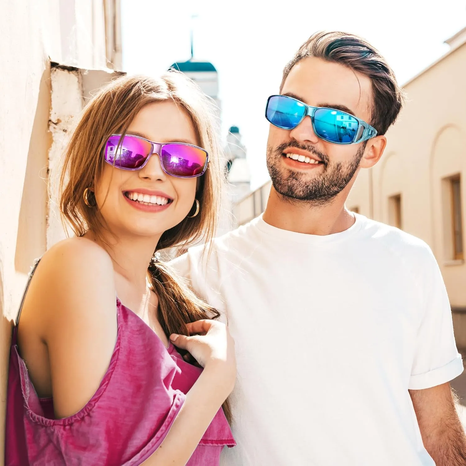 URUMQI Polarized Sunglasses Fit Over Glasses for Men Women, Wrap-around Driving Sunglasses 100% UV Protection