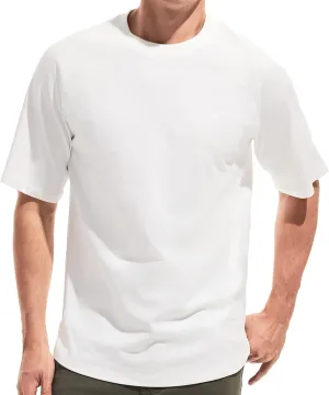 VEIISAR Men's Hipster Hip hop longline Crewneck T-Shirts - Mens Premium Cotton Raglan Sleeve T Shirts Open Hem S - 3XL