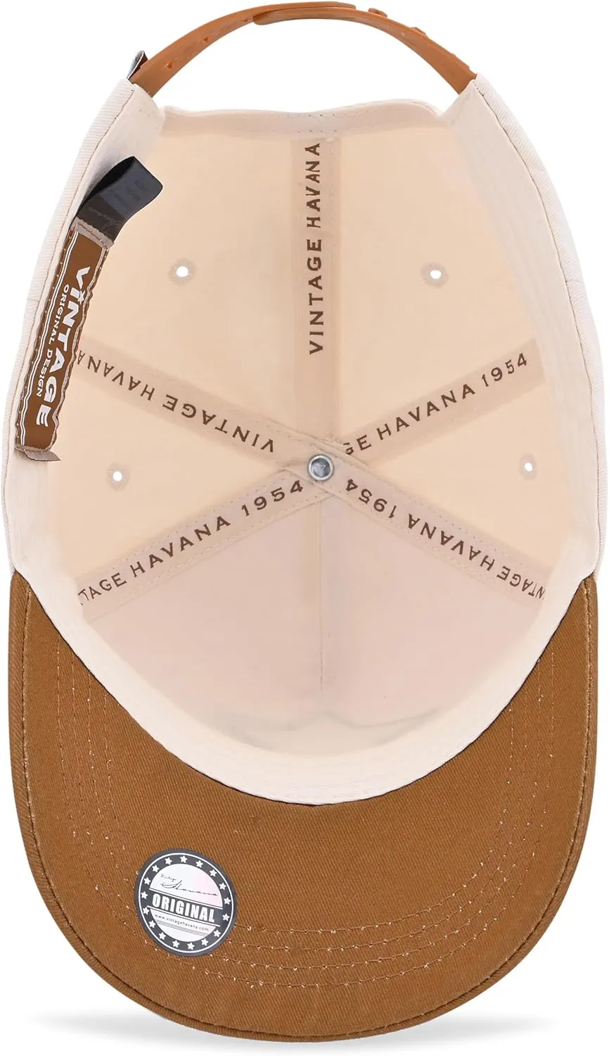 Vintage Havana Trucker Hats Women & Men | Western Retro Snapback Hat | Cute Trendy Fashion Baseball Cap | Tan Green Brown Red