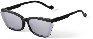 Vintage Mirrored Cat Eye Sunglasses Women Men Trendy Half Frame White Sun Glasses
