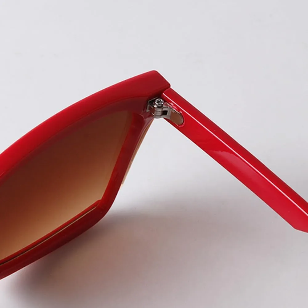 Vintage Mirrored Cat Eye Sunglasses Women Men Trendy Half Frame White Sun Glasses