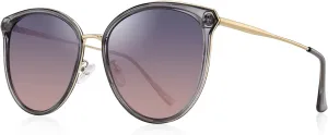 Vintage Polarized Cat eye sunglasses for Women Classic Oversized Cateye Sunglasses