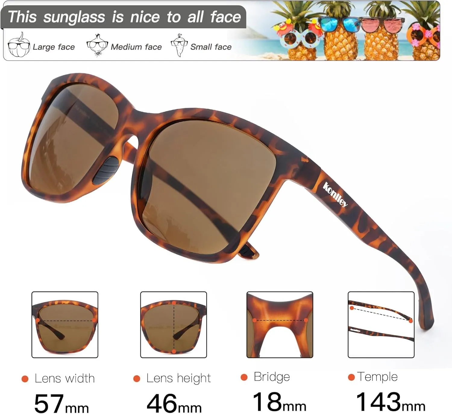 Vintage Sunglasses for Men & Women, Retro Eyewear with Non-slip Flexible Frame, Polarized/Non-Polarized Lens UV Protection
