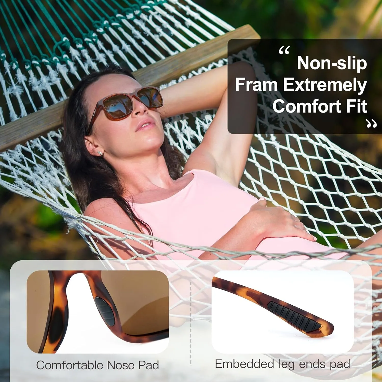 Vintage Sunglasses for Men & Women, Retro Eyewear with Non-slip Flexible Frame, Polarized/Non-Polarized Lens UV Protection