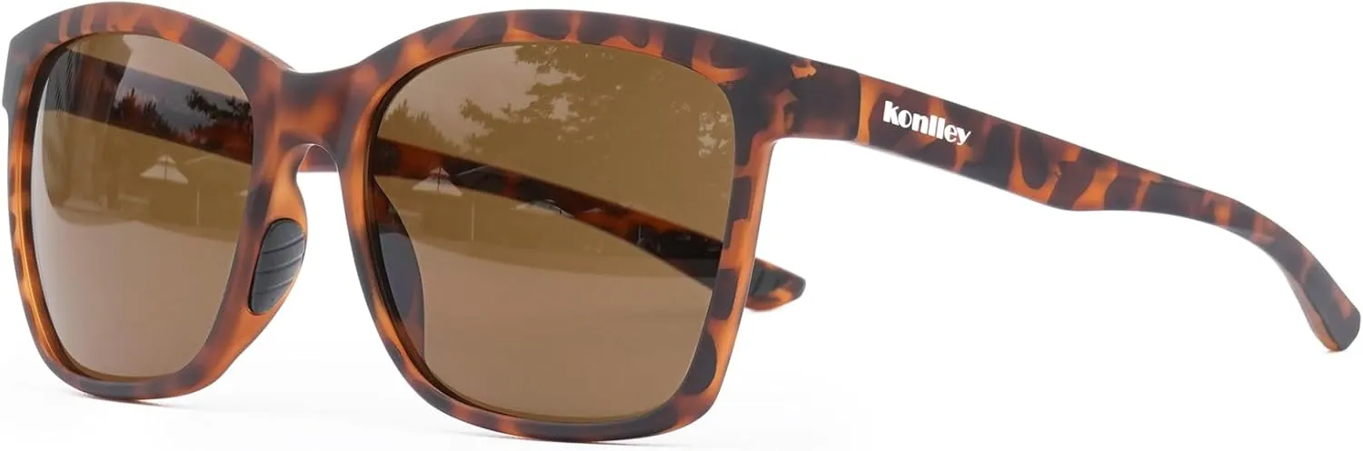 Vintage Sunglasses for Men & Women, Retro Eyewear with Non-slip Flexible Frame, Polarized/Non-Polarized Lens UV Protection