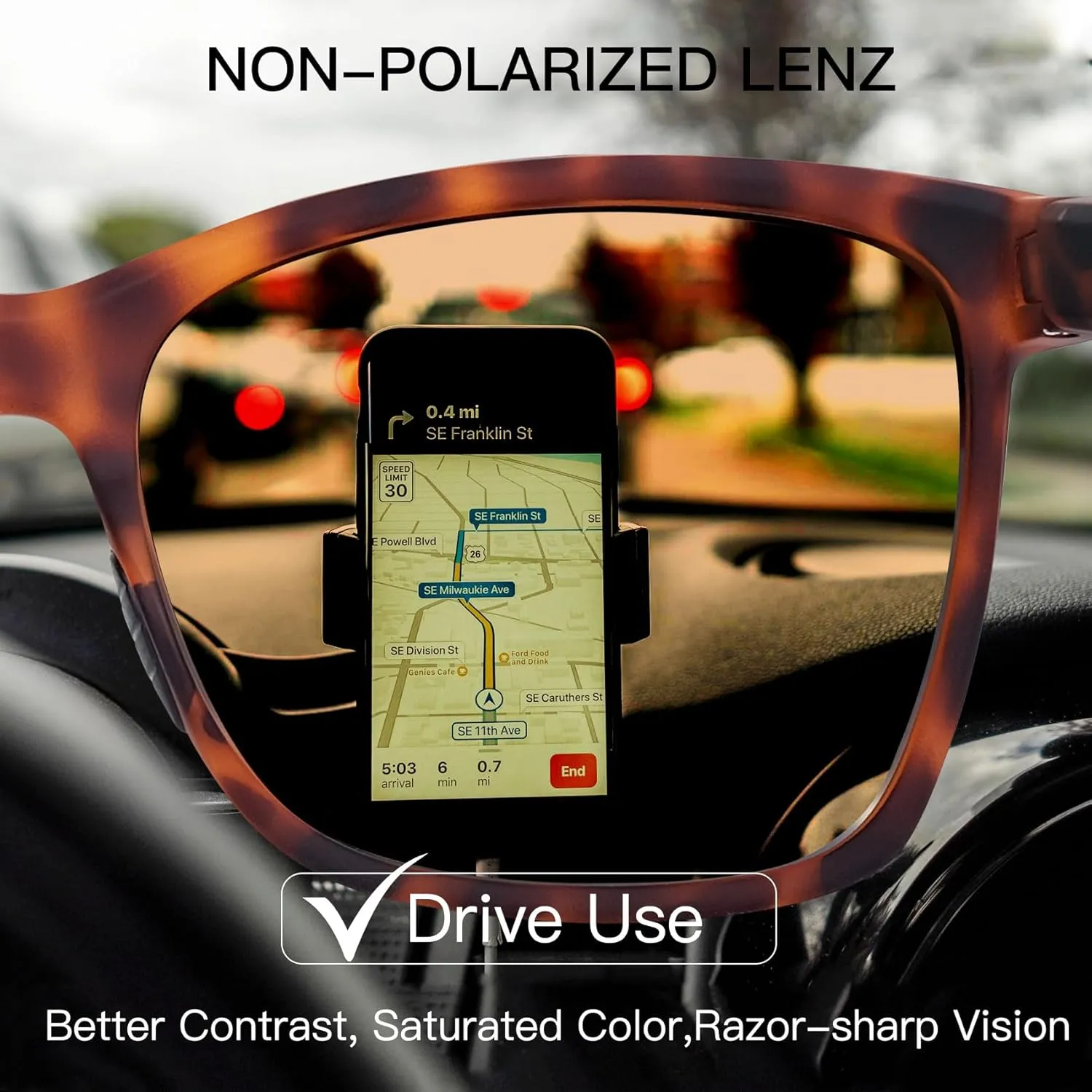 Vintage Sunglasses for Men & Women, Retro Eyewear with Non-slip Flexible Frame, Polarized/Non-Polarized Lens UV Protection