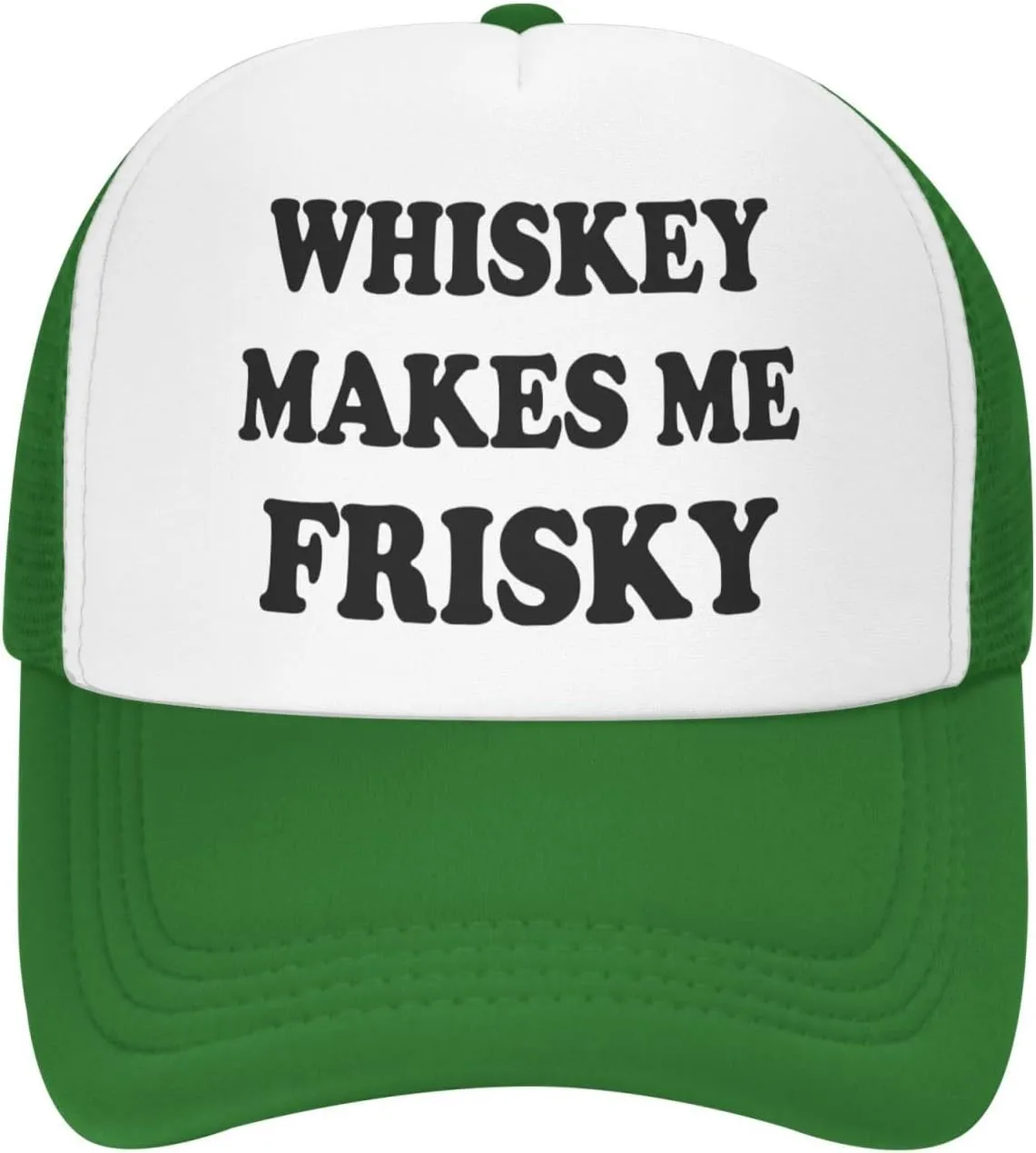 Whiskey-Makes-Me-Frisky Trucker Hat Funny Hats Men Women Adult Dirty Humor Vintage Snapback Baseball Cap