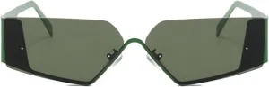 willochra fashion Cat Eye Square Sunglasses for Women Trendy Metal Frame Vintage Triangle sunglasses UV400 Protection
