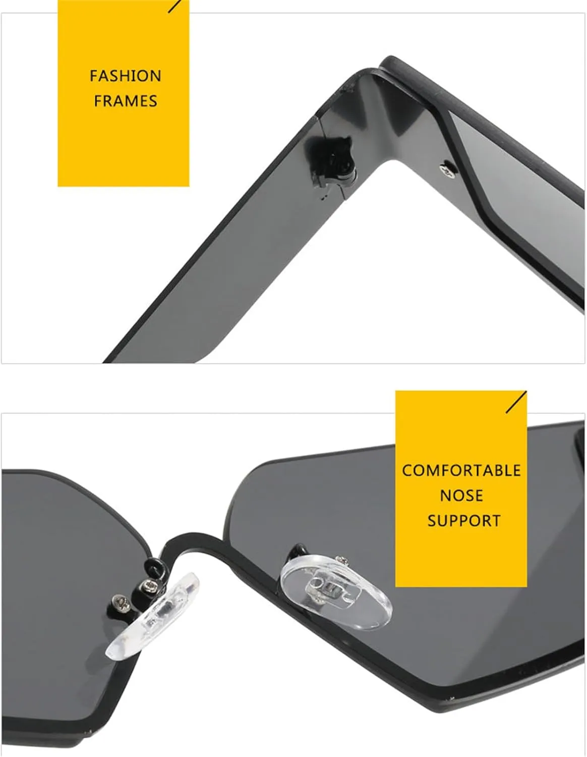 willochra fashion Cat Eye Square Sunglasses for Women Trendy Metal Frame Vintage Triangle sunglasses UV400 Protection