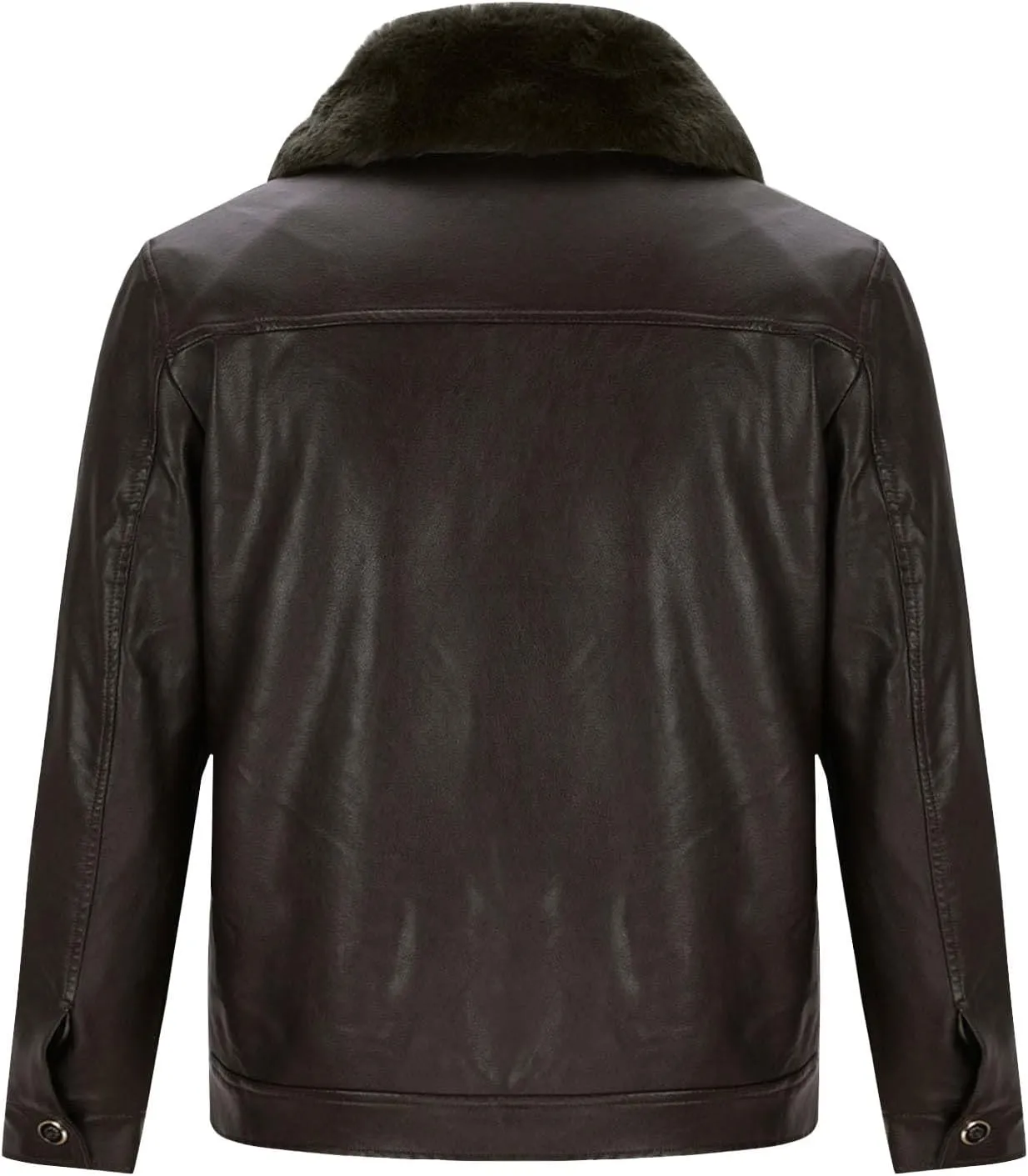 Winter Fur Leather Jacket Men Thickened Fleece Warm Faux Leather Coats Mens Motorcycle Vintage Lapel Outdoor Clothing