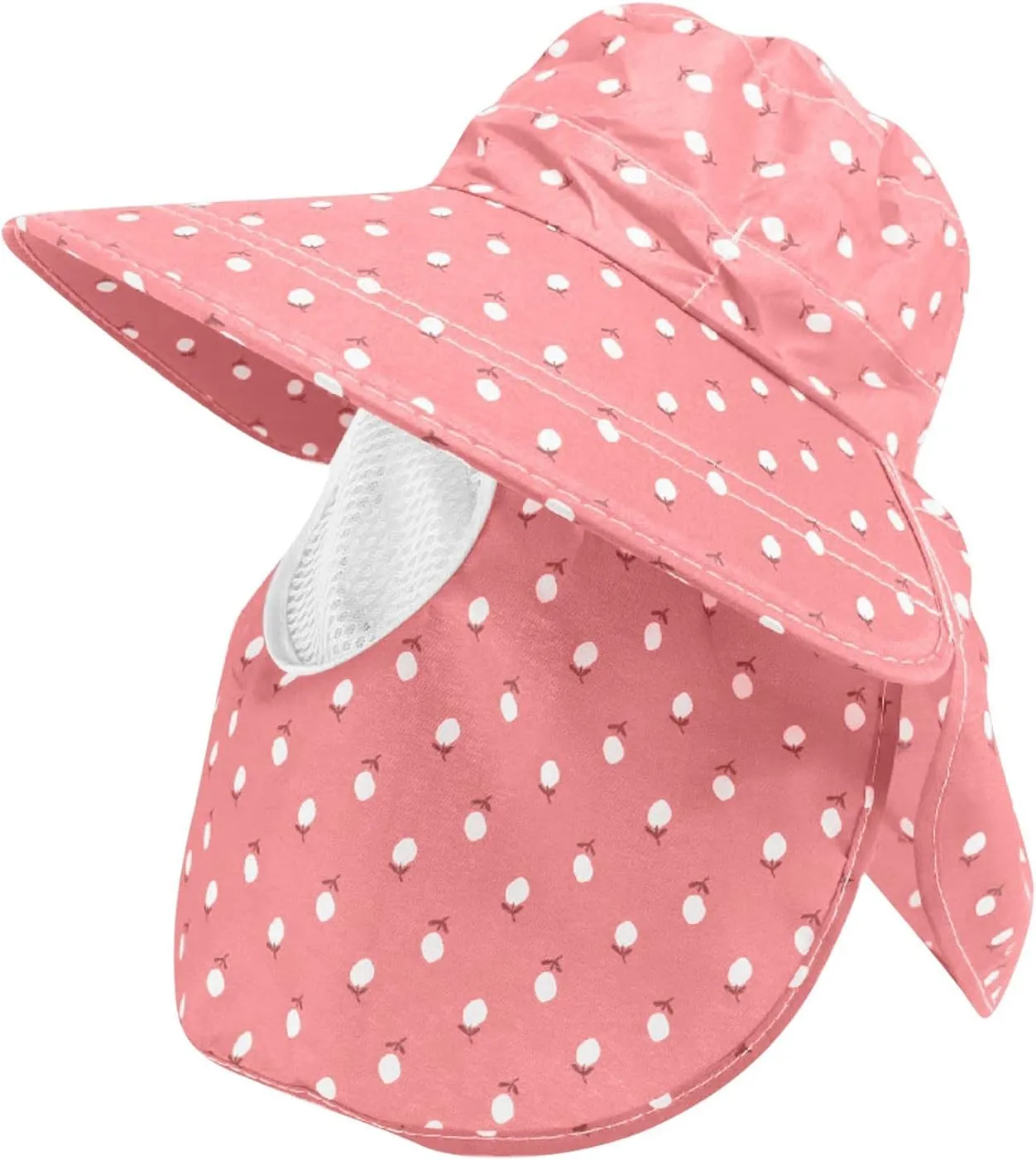 Women Adjustable Print Sun Hats Wide Brim Shawls Breathable Sunscreen Sun Hats Outdoor Riding Ponytail Visors Cap