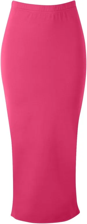 Women Sexy Bodycon Pencil Long Skirt, Solid Color Basic Wrap Slim Fit Skirts Business Elegant Casual Work Office Clothes