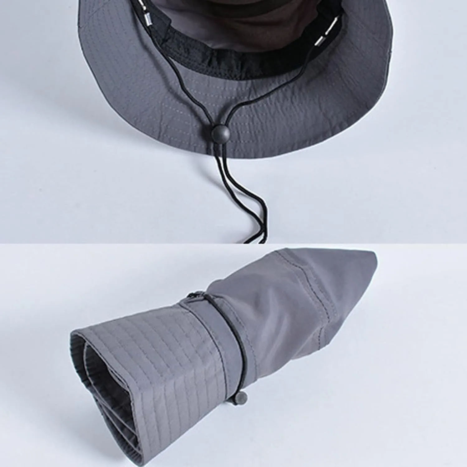 Women Sun Hat Wide Brim Sunscreen Bucket Hat Adjustable Sunshade Beach Hat Summer Fisherman Hats with Strings