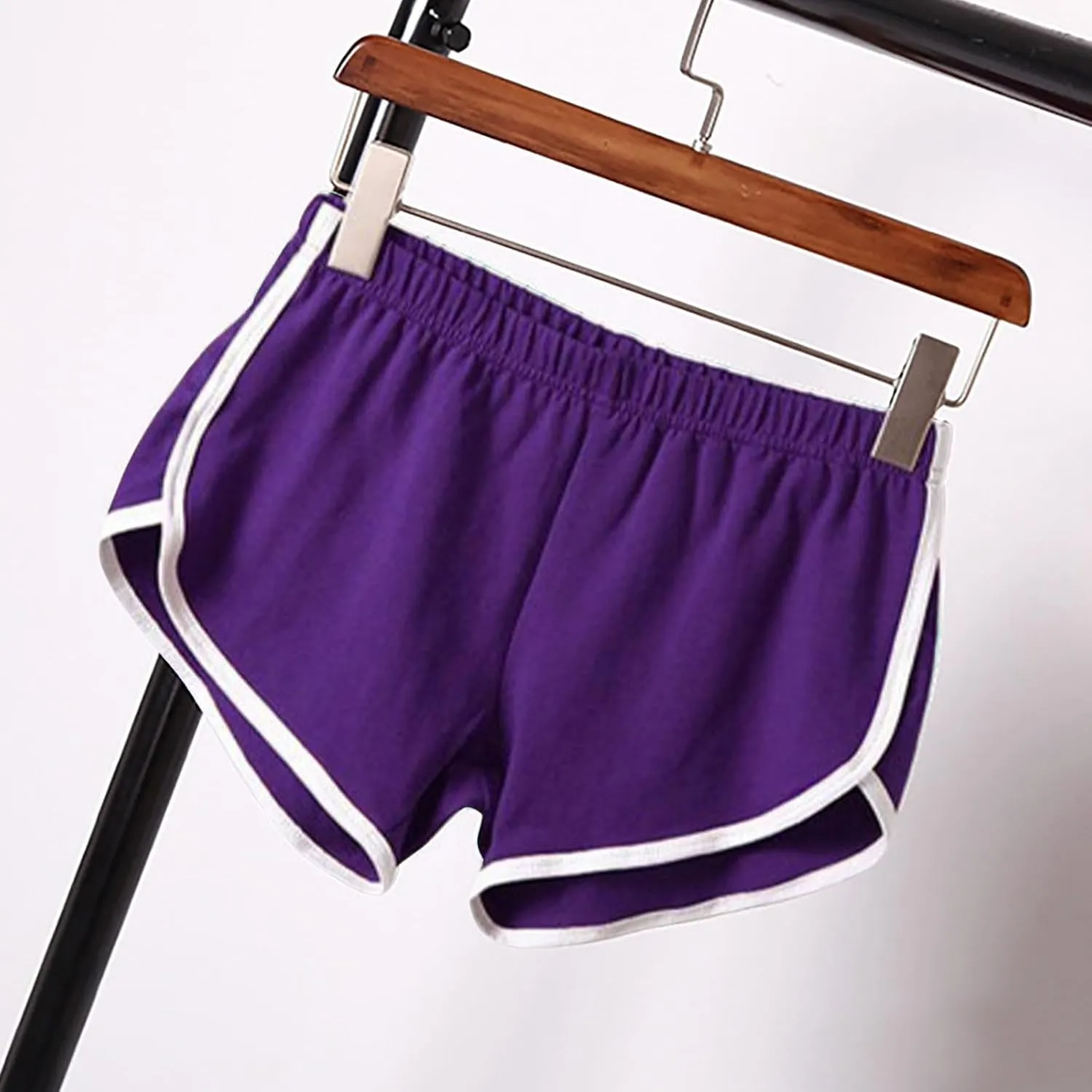 Women's Athletic Shorts High Waisted Running Shorts Pocket Summer Sporty Gym Elastic Workout Running Clothing