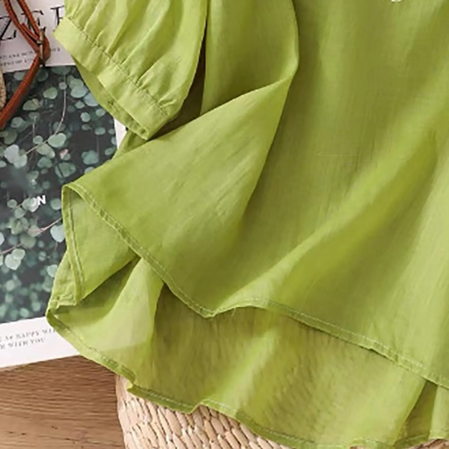 Womens Cotton Linen Tops 2025 Summer Half Sleeve Shirts Loose Crewneck Casual Boho Tops Vintage Embroidered Blouses