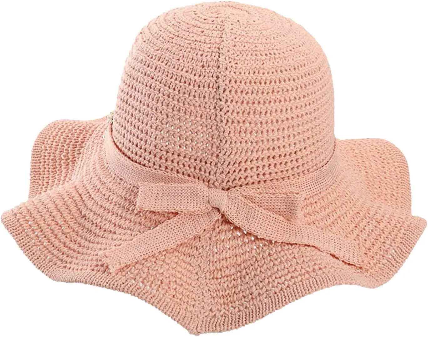 Womens Hat Summer Sun Hat Beach Tourism Hat Ruffle Edge Bow Sun Hat Shade Hats for Men