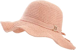 Womens Hat Summer Sun Hat Beach Tourism Hat Ruffle Edge Bow Sun Hat Shade Hats for Men