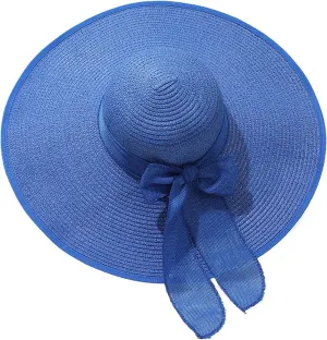 Womens Sun Straw Hat Fashionable Summer Wide Brim Cap UPF 50 Hat Foldable Roll up Floppy Beach Hats for Women