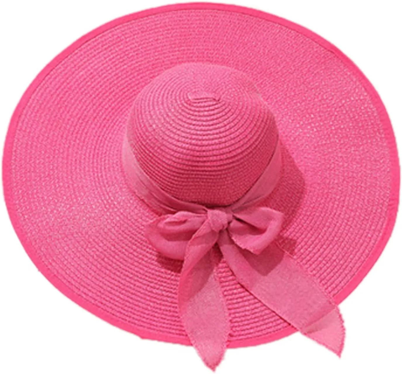 Womens Sun Straw Hat Fashionable Summer Wide Brim Cap UPF 50 Hat Foldable Roll up Floppy Beach Hats for Women