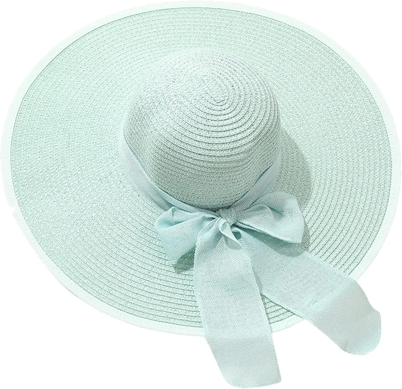 Womens Sun Straw Hat Fashionable Summer Wide Brim Cap UPF 50 Hat Foldable Roll up Floppy Beach Hats for Women