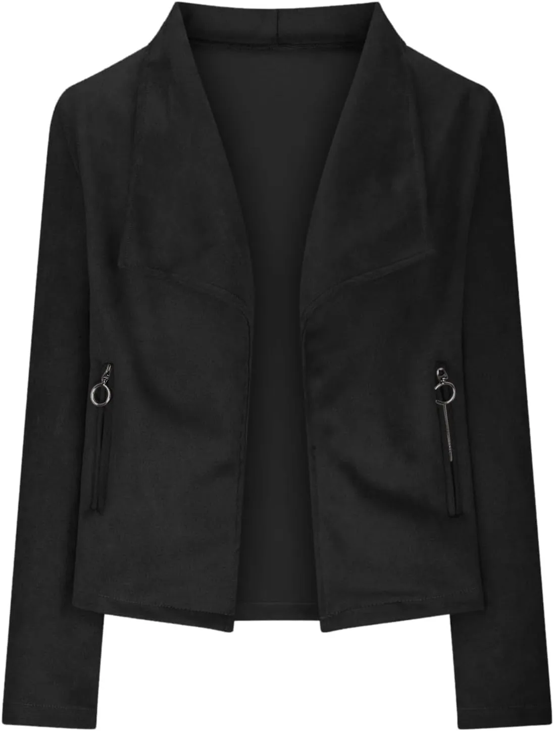 Womens Trendy Coats 2024 Fall Biker Moto Jacket Fashion Long Sleeve Zipper Short Casual Coat Streetwear Cropped Outwear