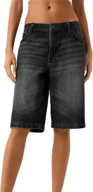 Women's Y2k Carpenter Jean Shorts Casual Loose Fit Wide Leg High Rise Prewashed Denim Jorts Vintage Cow Girl Outfits