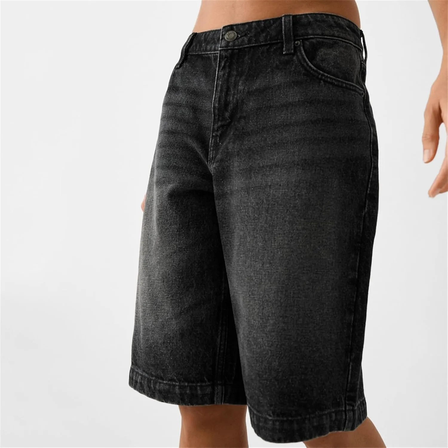 Women's Y2k Carpenter Jean Shorts Casual Loose Fit Wide Leg High Rise Prewashed Denim Jorts Vintage Cow Girl Outfits