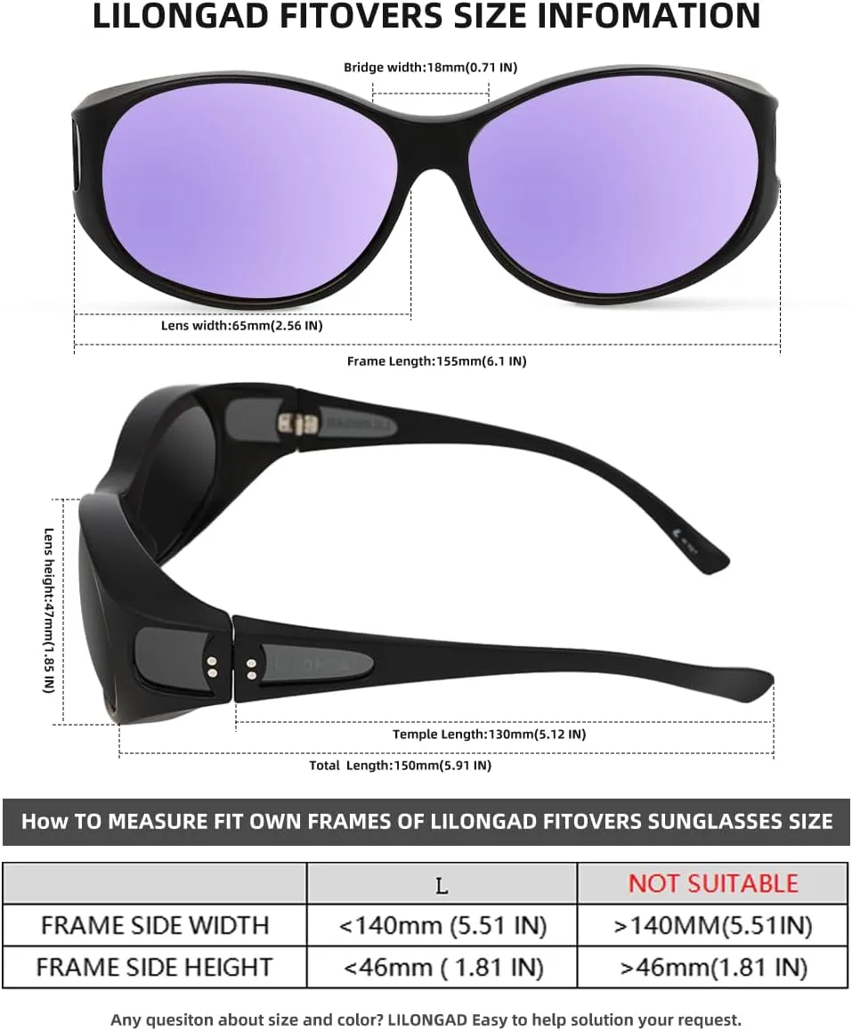 Wraparound Fitover Glasses Polarized Wear Over Sunglasses for Men Women UV400 Protection Sun Glasses Driving SP3844