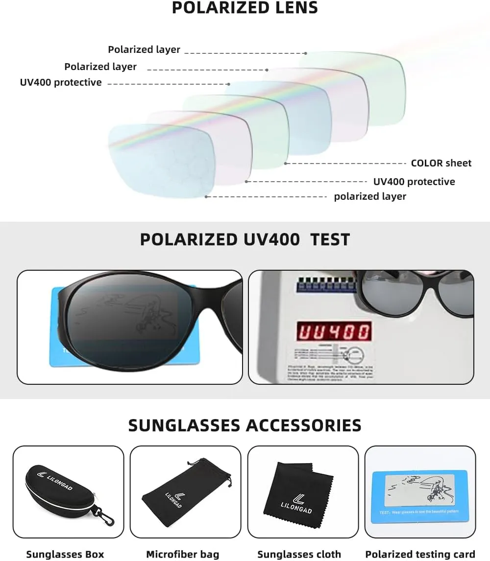 Wraparound Fitover Glasses Polarized Wear Over Sunglasses for Men Women UV400 Protection Sun Glasses Driving SP3844